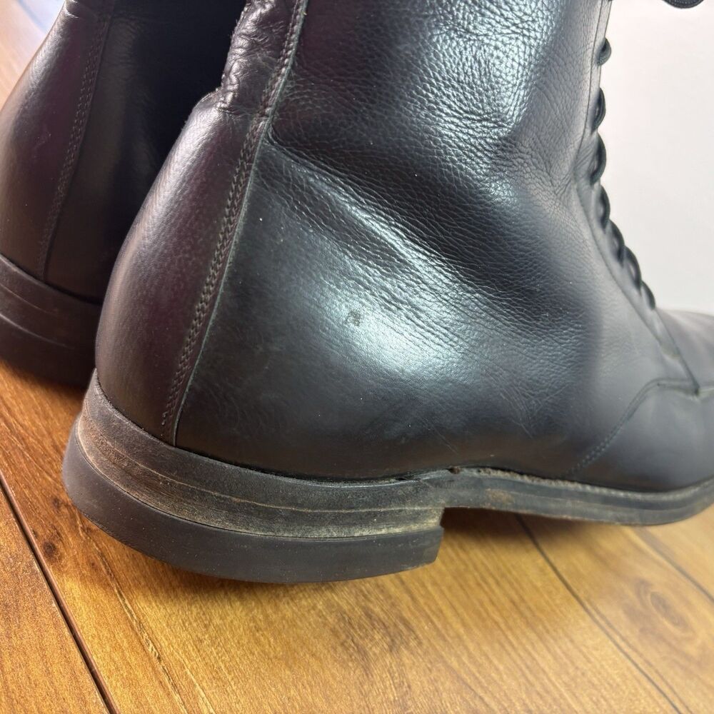 Vintage E Vogel Custom Bespoke Mens Black Leather Ankle Boots Sz 10 10.5 D USA - Picture 4 of 14